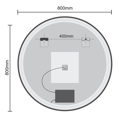 Miroir Rond LED Florence - 80 cm