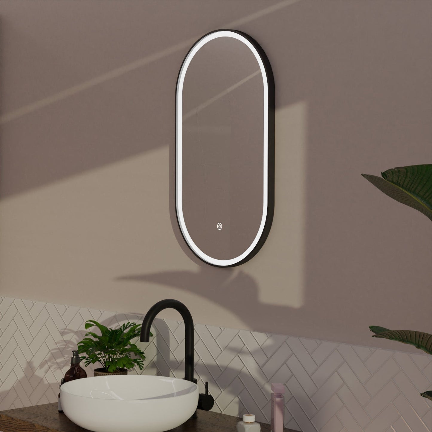 Miroir Ovale LED Frankfurt - 70 cm