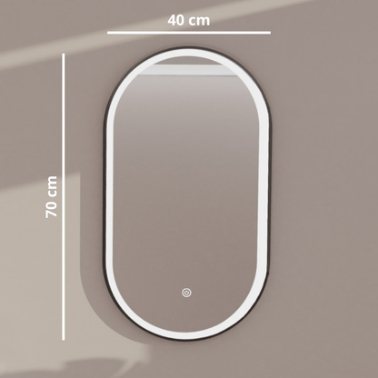 Miroir Ovale LED Frankfurt - 70 cm