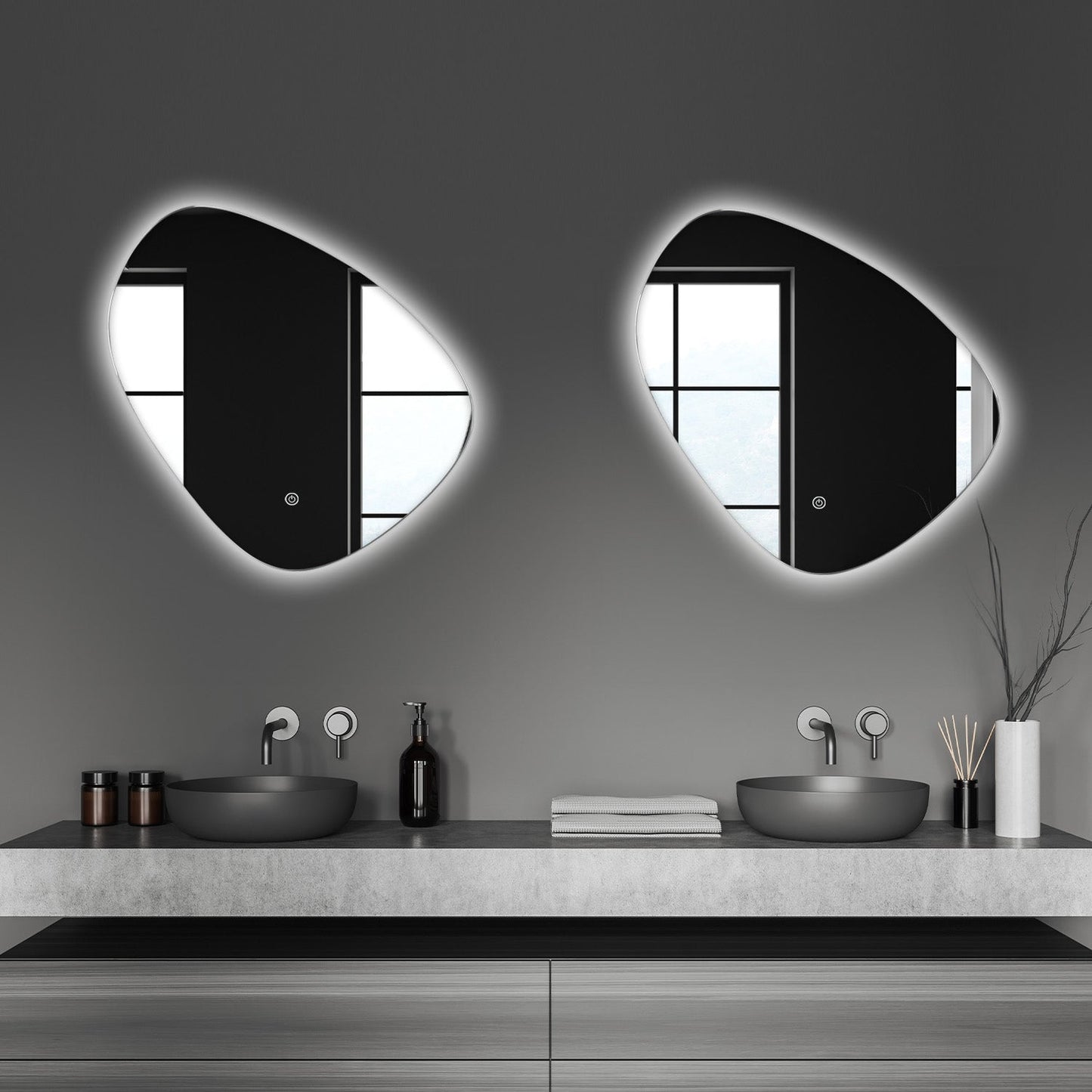 Miroir Asymétrique LED Geneva - 60 cm