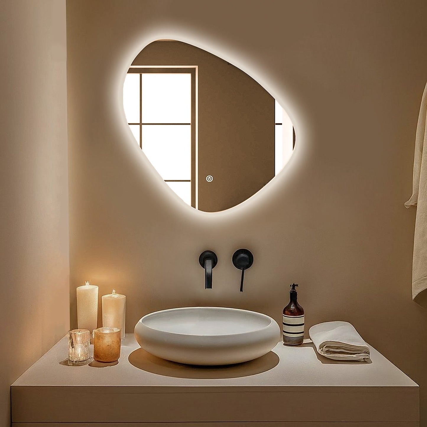 Miroir Asymétrique LED Geneva - 60 cm