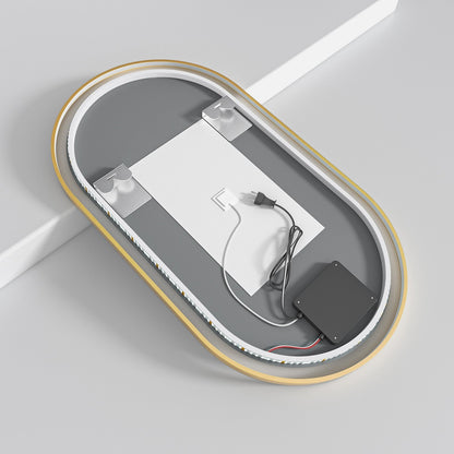 Miroir Ovale LED Hamburg - 90 cm