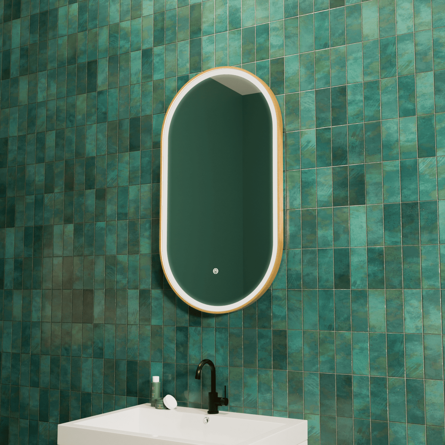 Miroir Ovale LED Hamburg - 90 cm