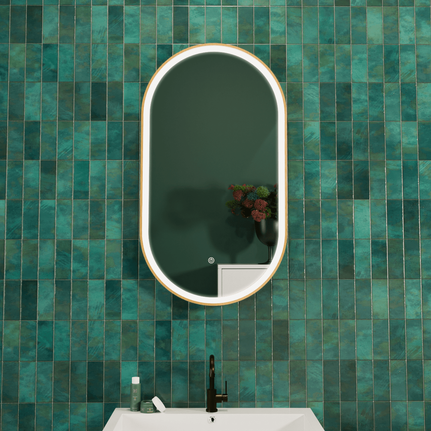 Miroir Ovale LED Hamburg - 90 cm
