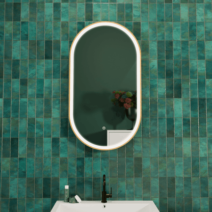 Miroir Ovale LED Hamburg - 90 cm