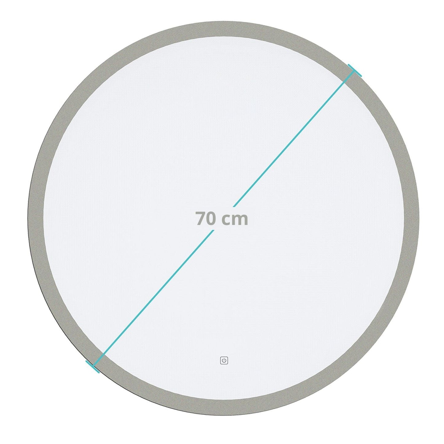 Miroir Rond LED Helsinki - 70 cm