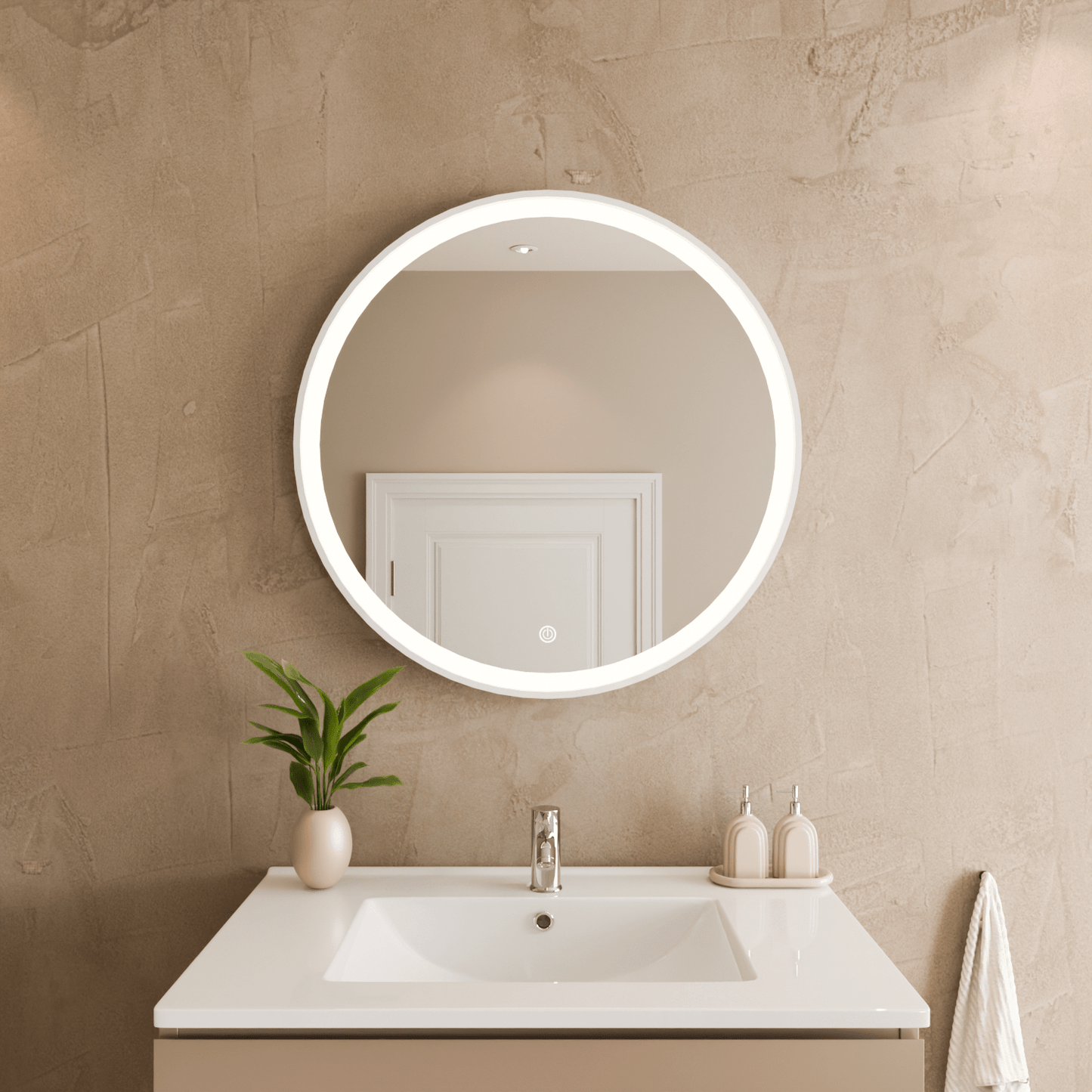 Miroir Rond LED Helsinki - 70 cm