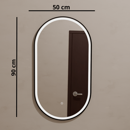 Miroir Ovale LED Leipzig - 90 cm