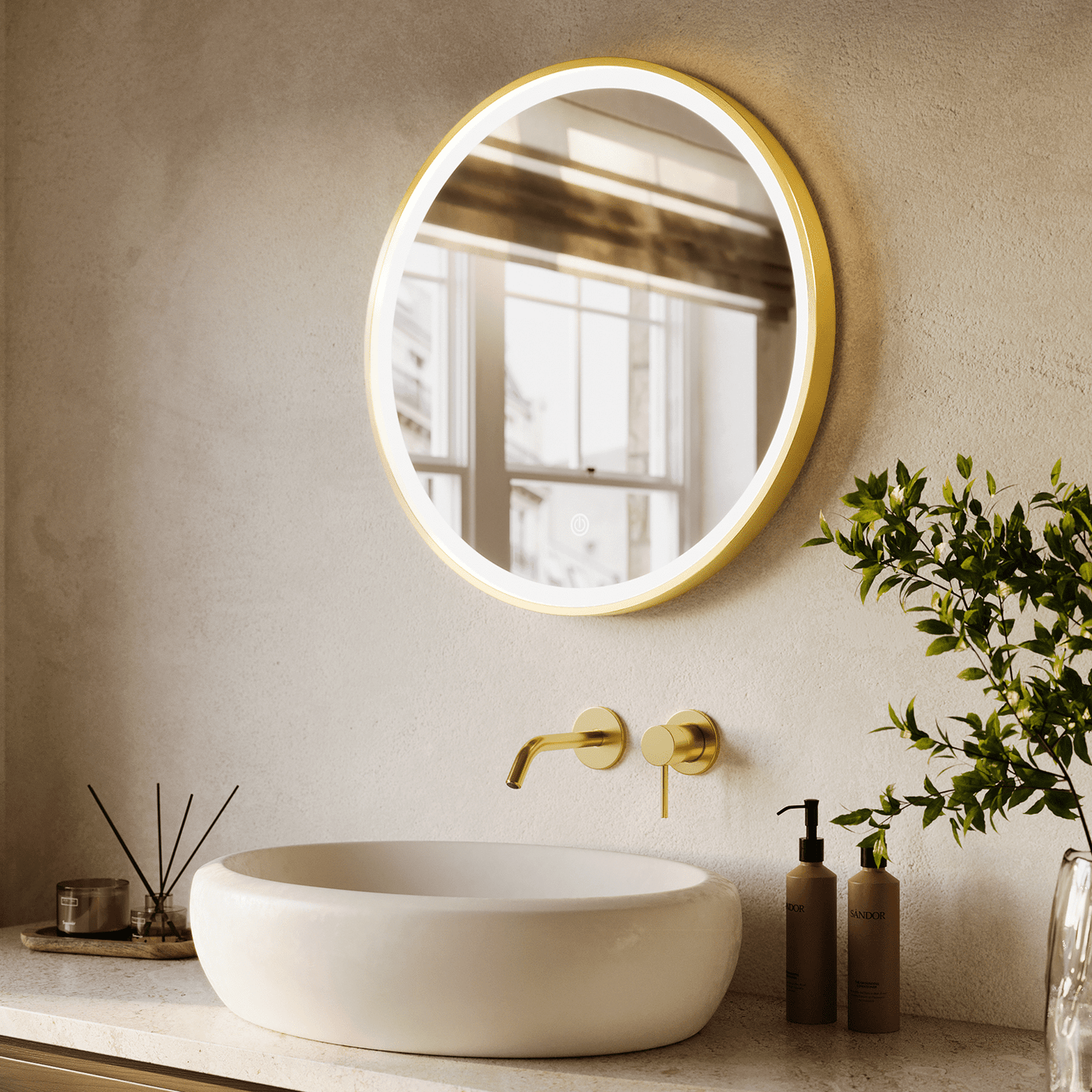Miroir Rond LED London - 60 cm