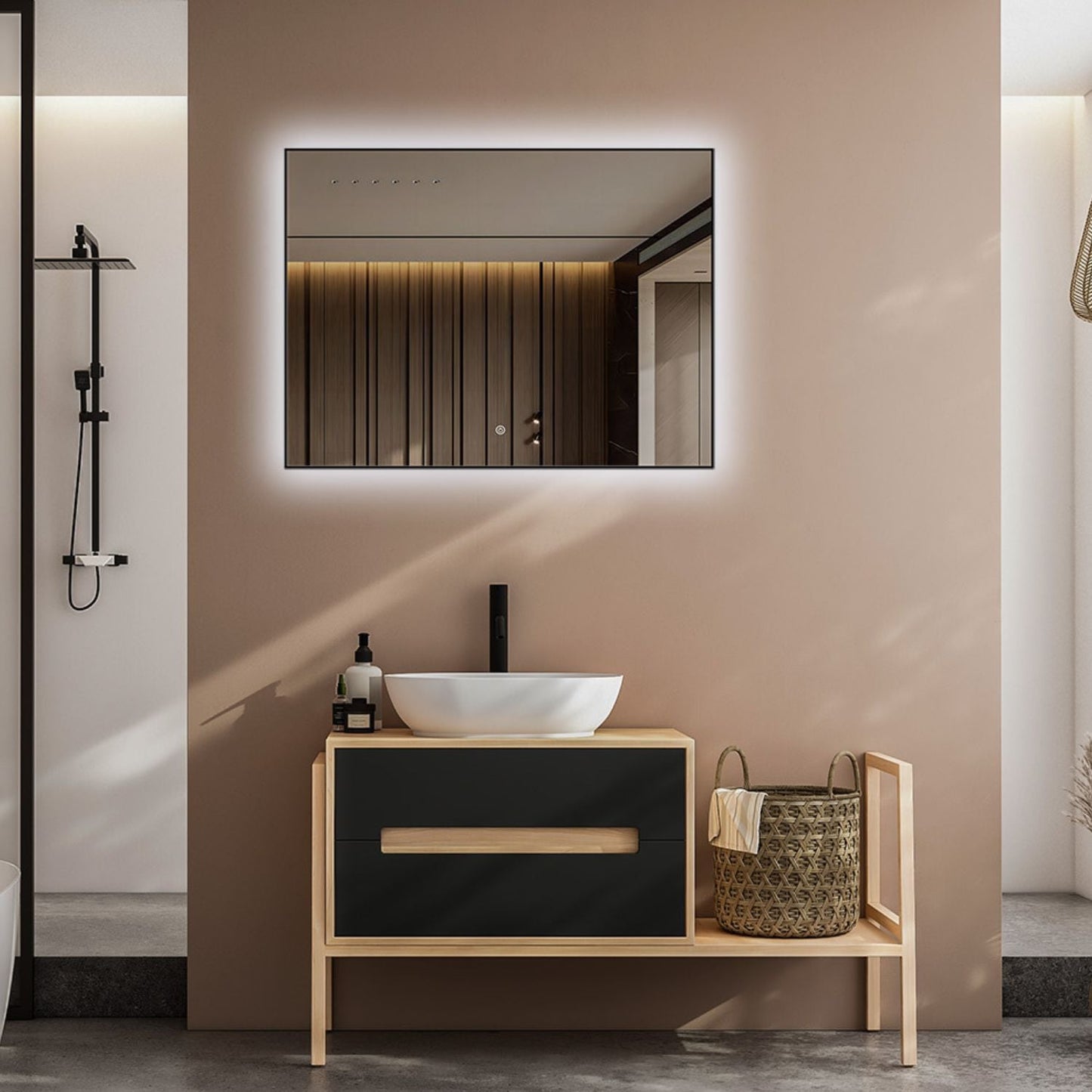 Miroir Rectangulaire LED Lyon - 80 cm