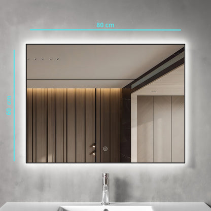 Miroir Rectangulaire LED Lyon - 80 cm