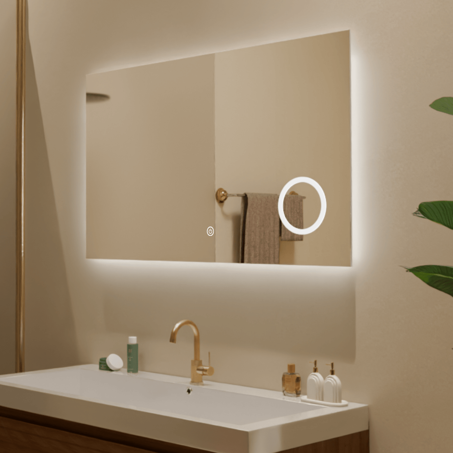 Miroir Rectangulaire LED Marseille - 100 cm