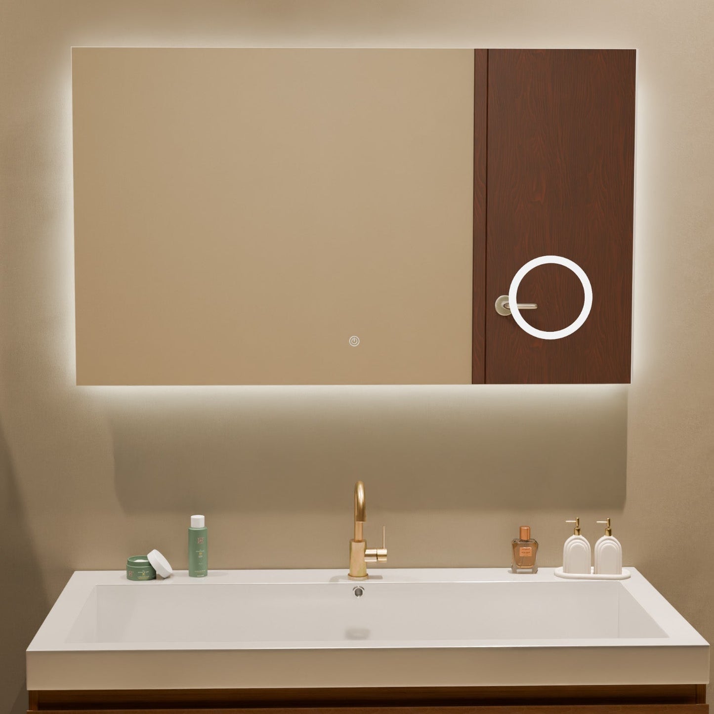 Miroir Rectangulaire LED Marseille - 100 cm