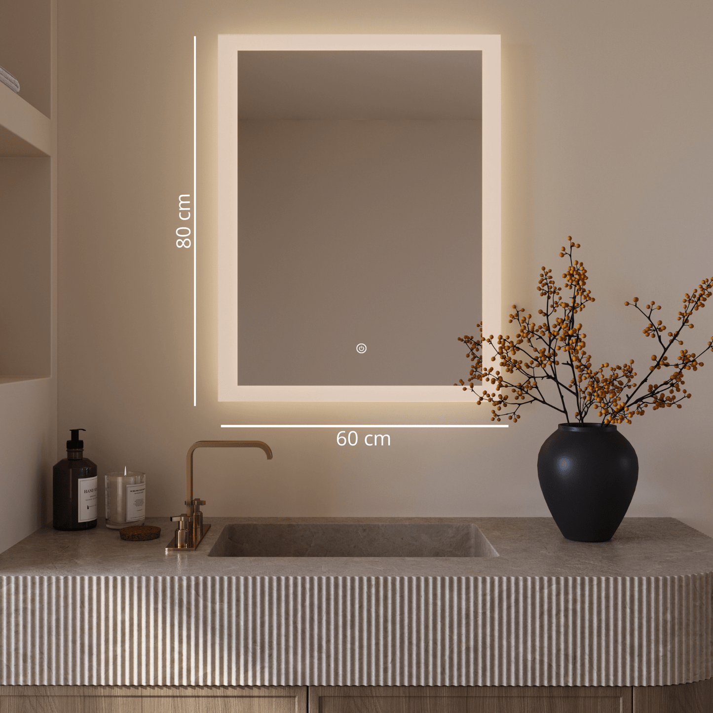 Miroir Rectangulaire LED Orlando - 80 cm