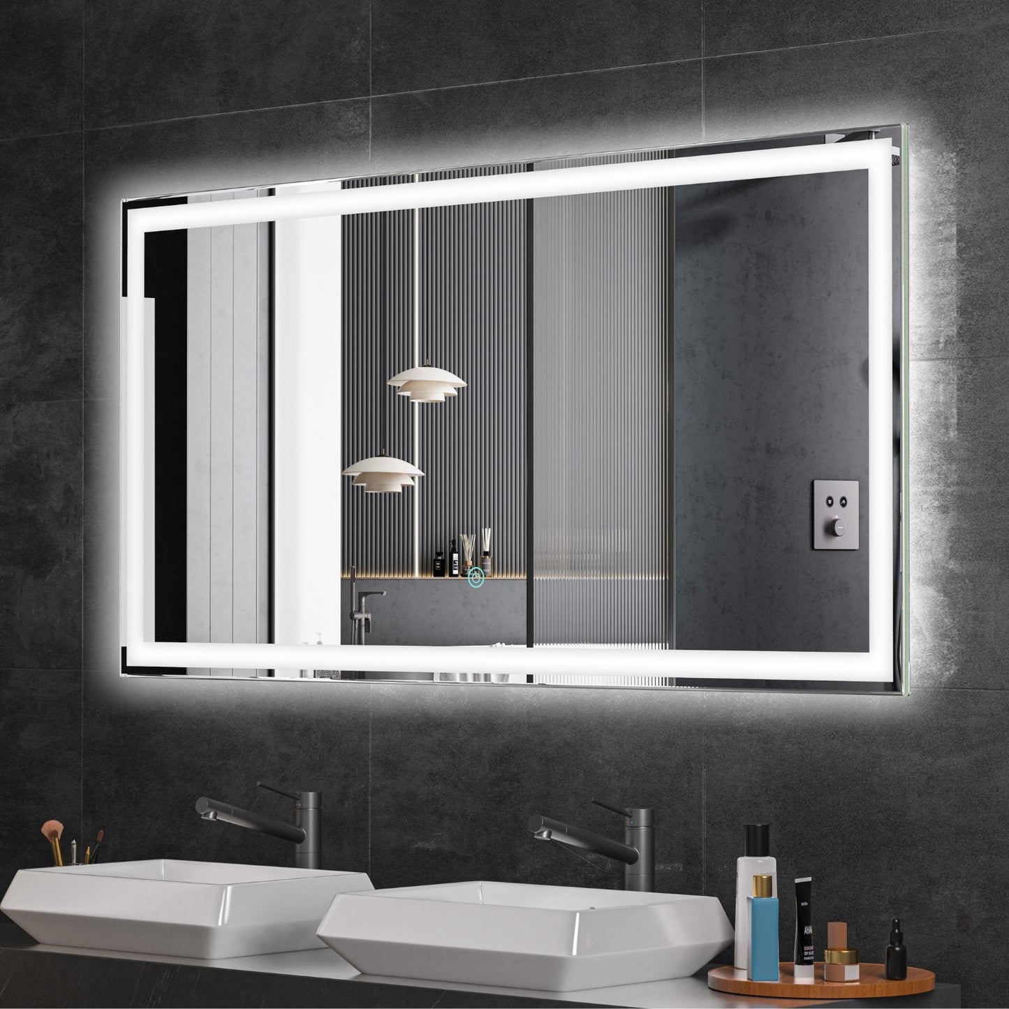 Miroir Rectangulaire LED Memphis - 120 cm