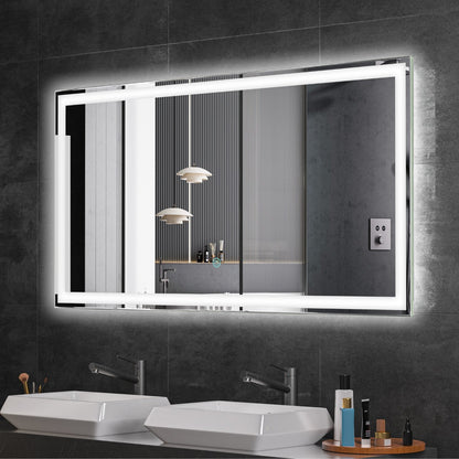 Miroir Rectangulaire LED Memphis - 120 cm