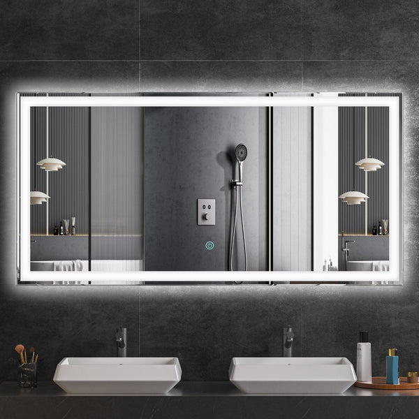 Miroir Rectangulaire LED Memphis - 120 cm