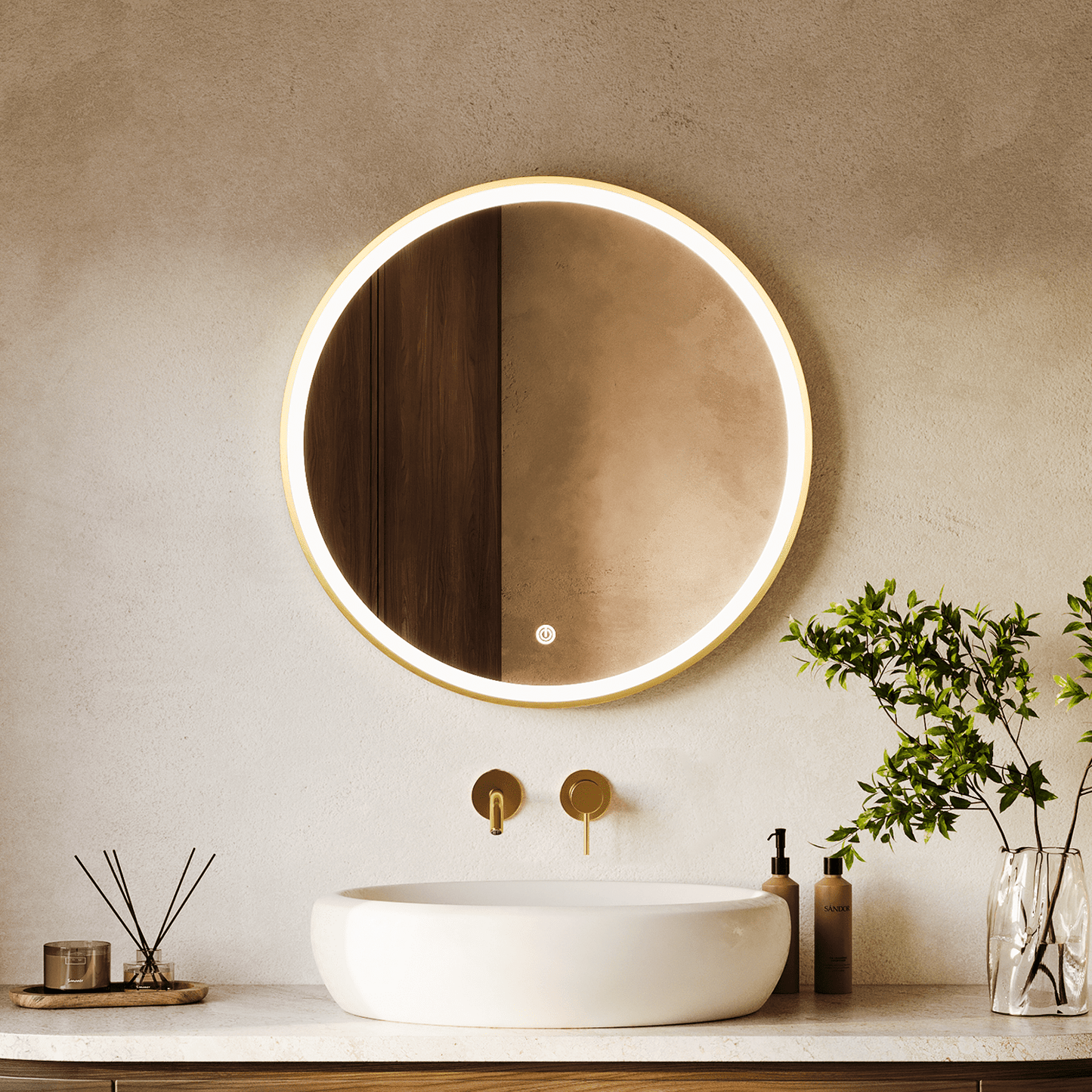 Miroir Rond LED Miami - 70 cm