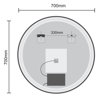 Miroir Rond LED Miami - 70 cm