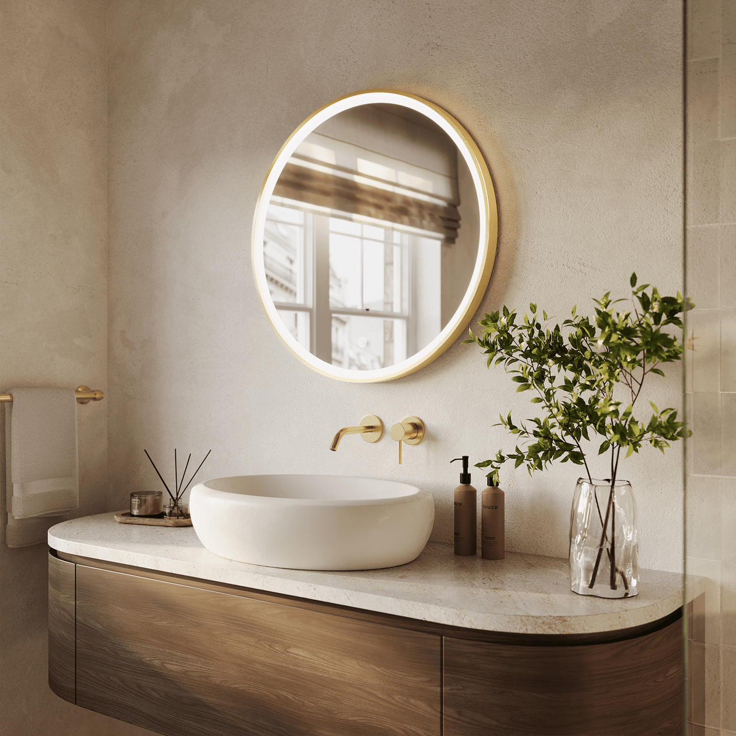 Miroir Rond LED Miami - 70 cm