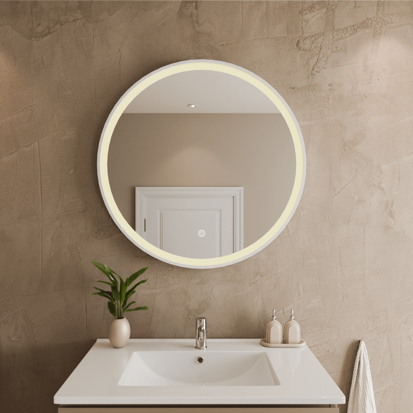 Miroir Rond LED Oslo - 80 cm