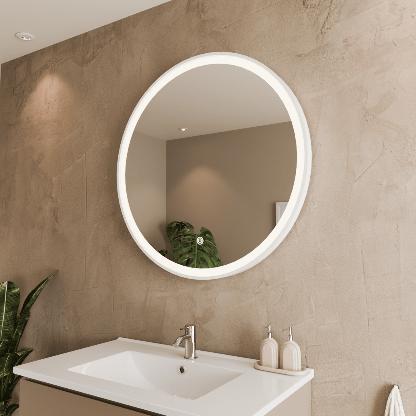 Miroir Rond LED Oslo - 80 cm