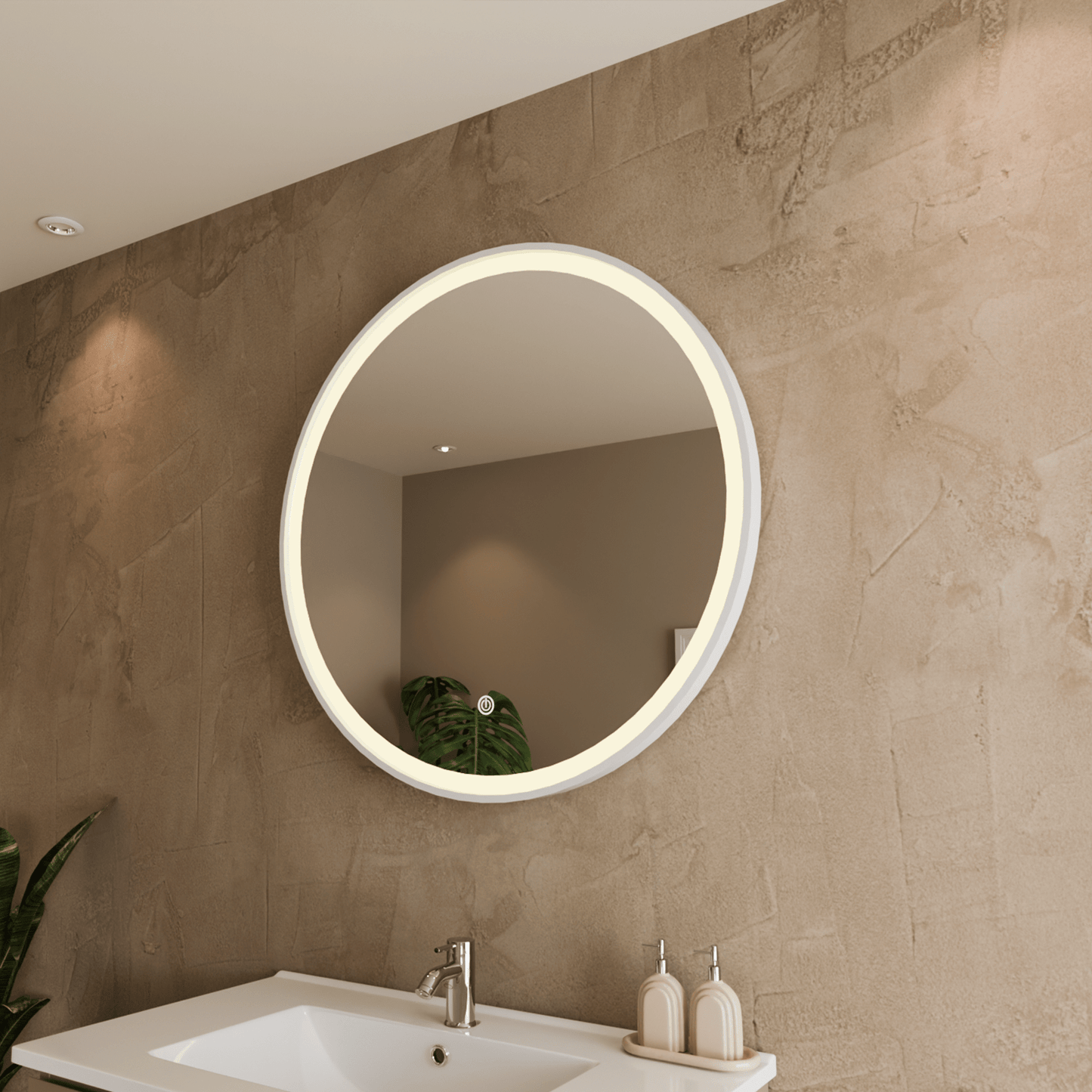 Miroir Rond LED Oslo - 80 cm