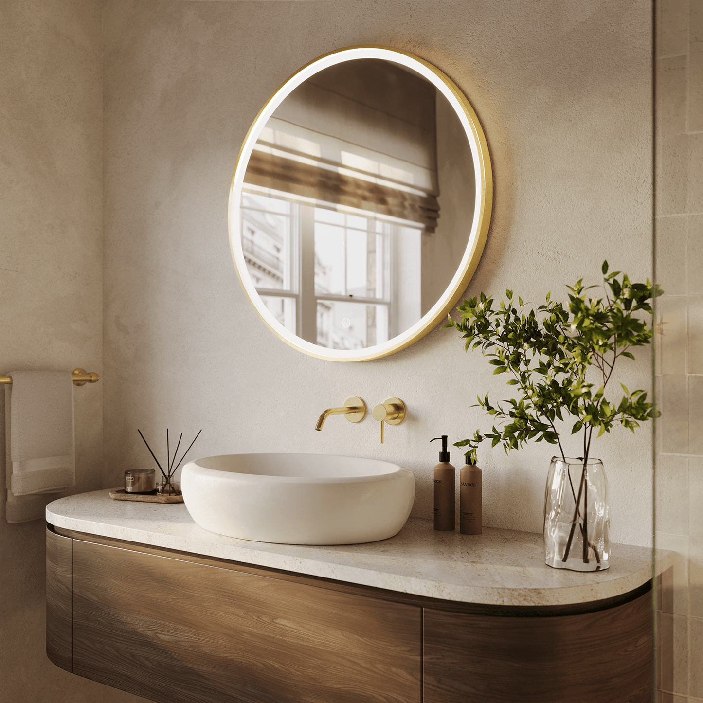 Miroir Rond LED Paris - 80 cm