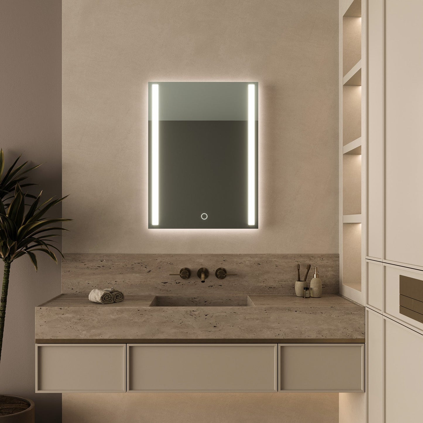 Miroir Rectangulaire LED Phoenix - 80 cm