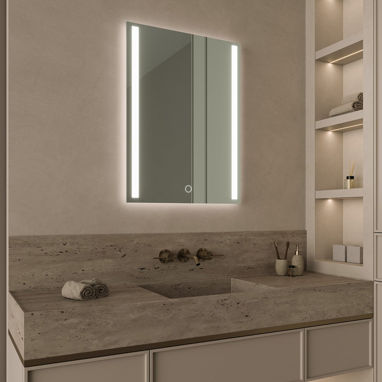 Miroir Rectangulaire LED Phoenix - 80 cm