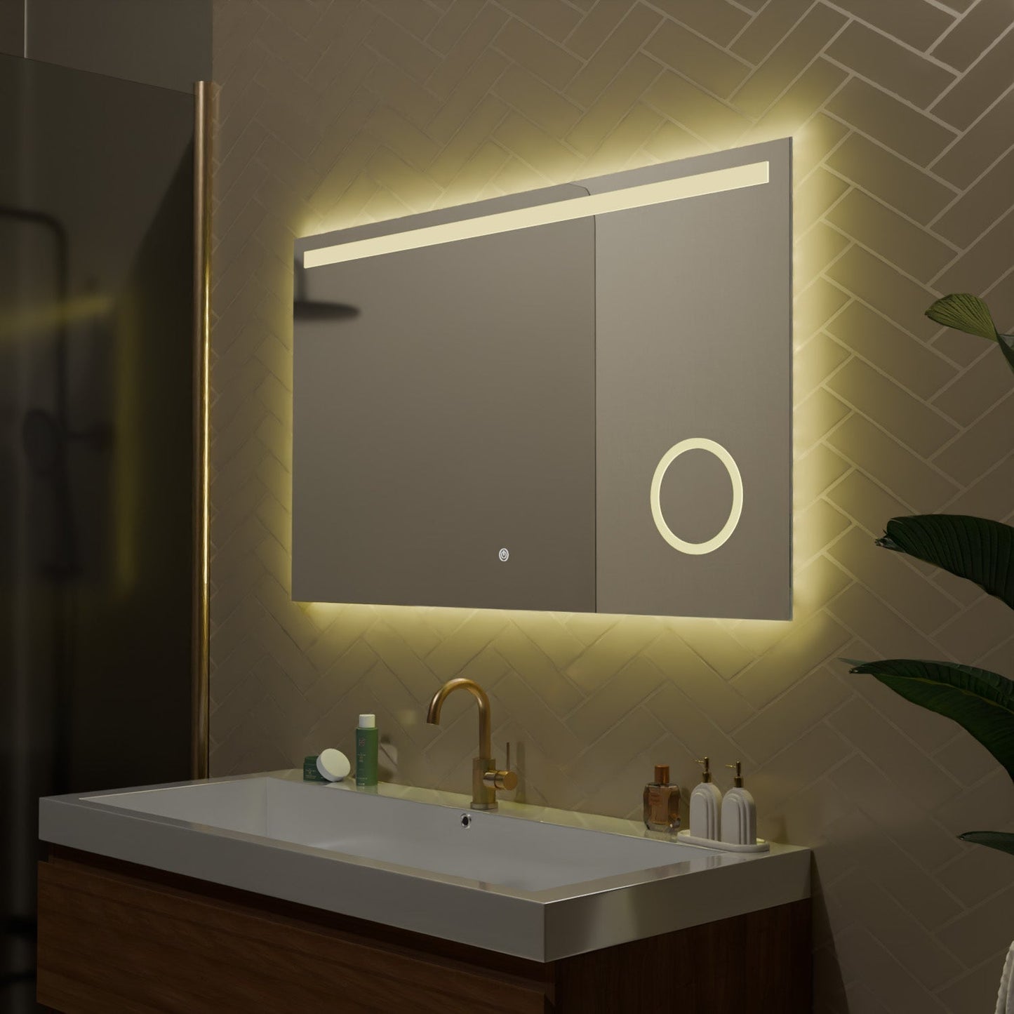 Miroir Rectangulaire LED Riviera - 100 cm