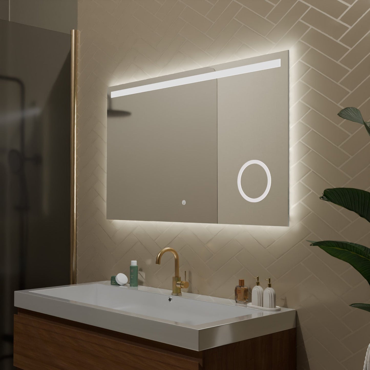 Miroir Rectangulaire LED Riviera - 100 cm
