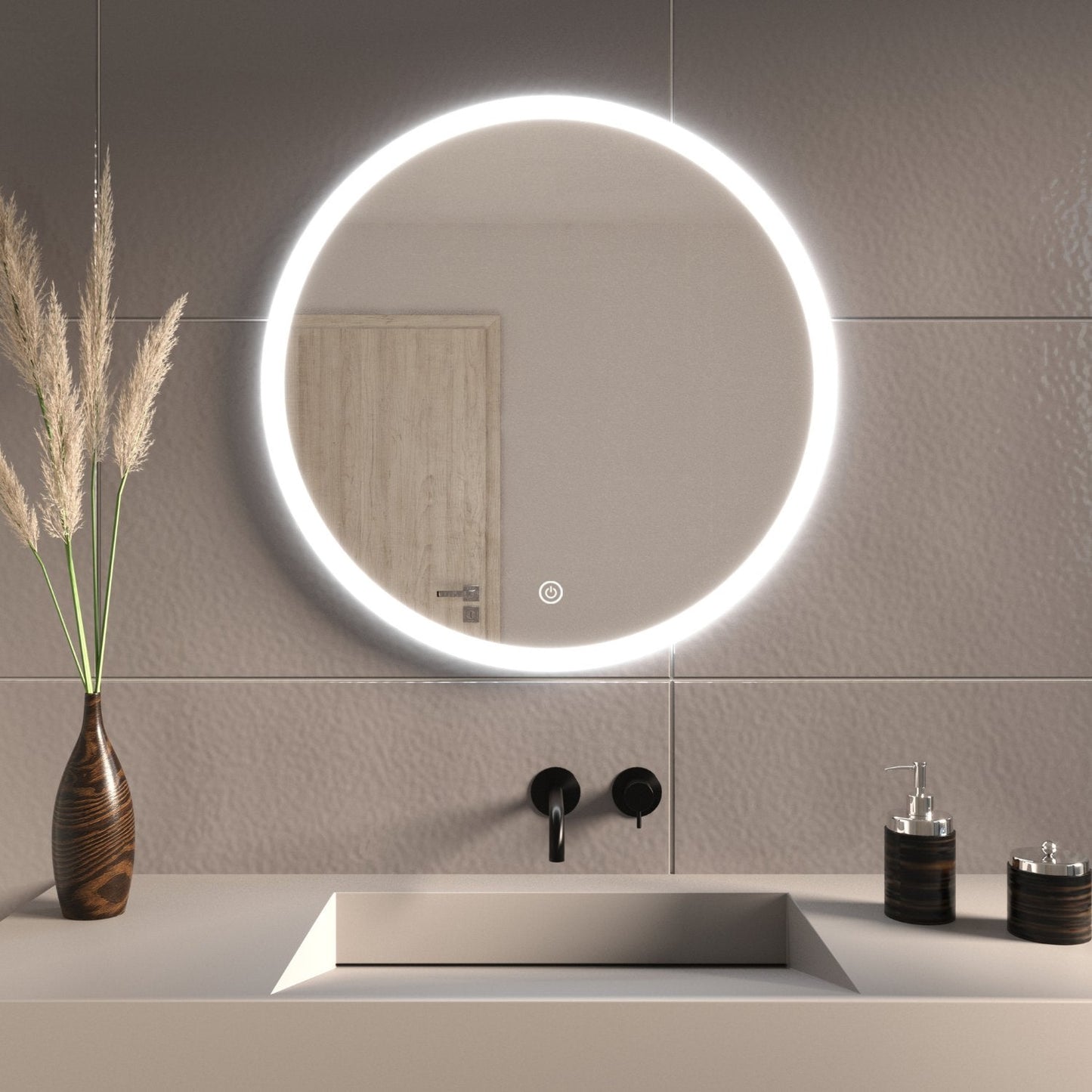 Miroir Rond LED Seattle - 60 cm