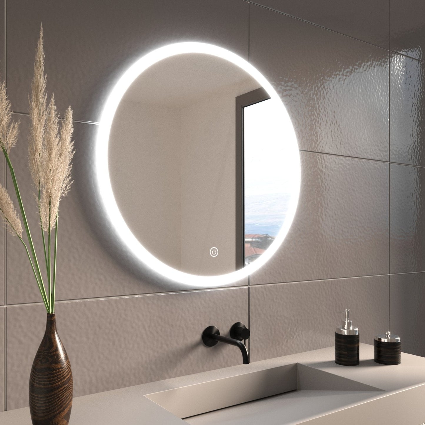 Miroir Rond LED Seattle - 60 cm