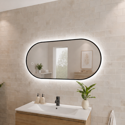 Miroir Ovale LED Tanger - 100 cm