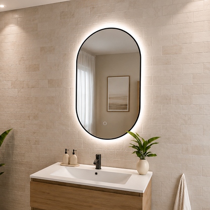 Miroir Ovale LED Tanger - 90 cm