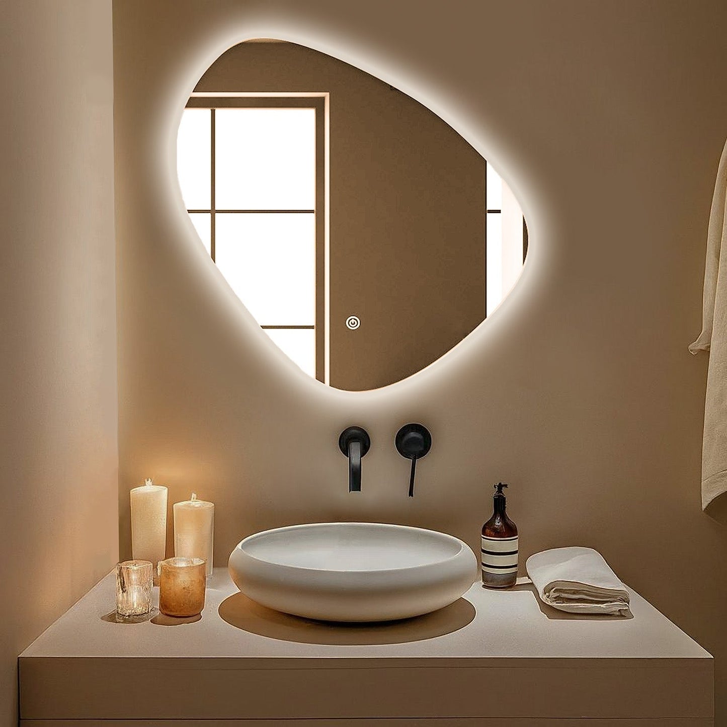 Miroir Asymétrique LED Zürich- 80 cm