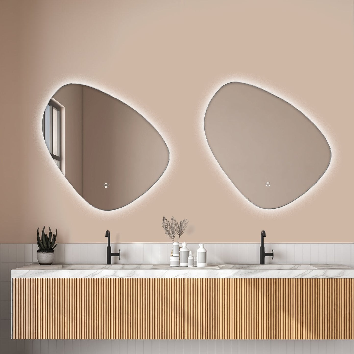 Miroir Asymétrique LED Zürich- 80 cm