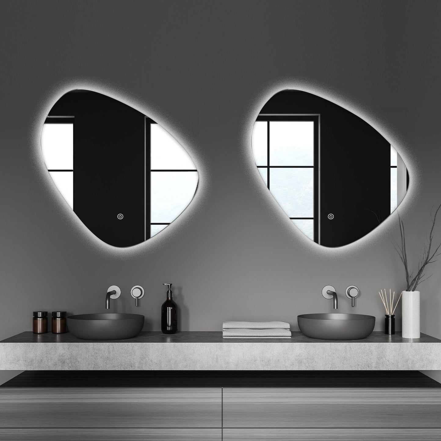 Miroir Asymétrique LED Zürich- 80 cm